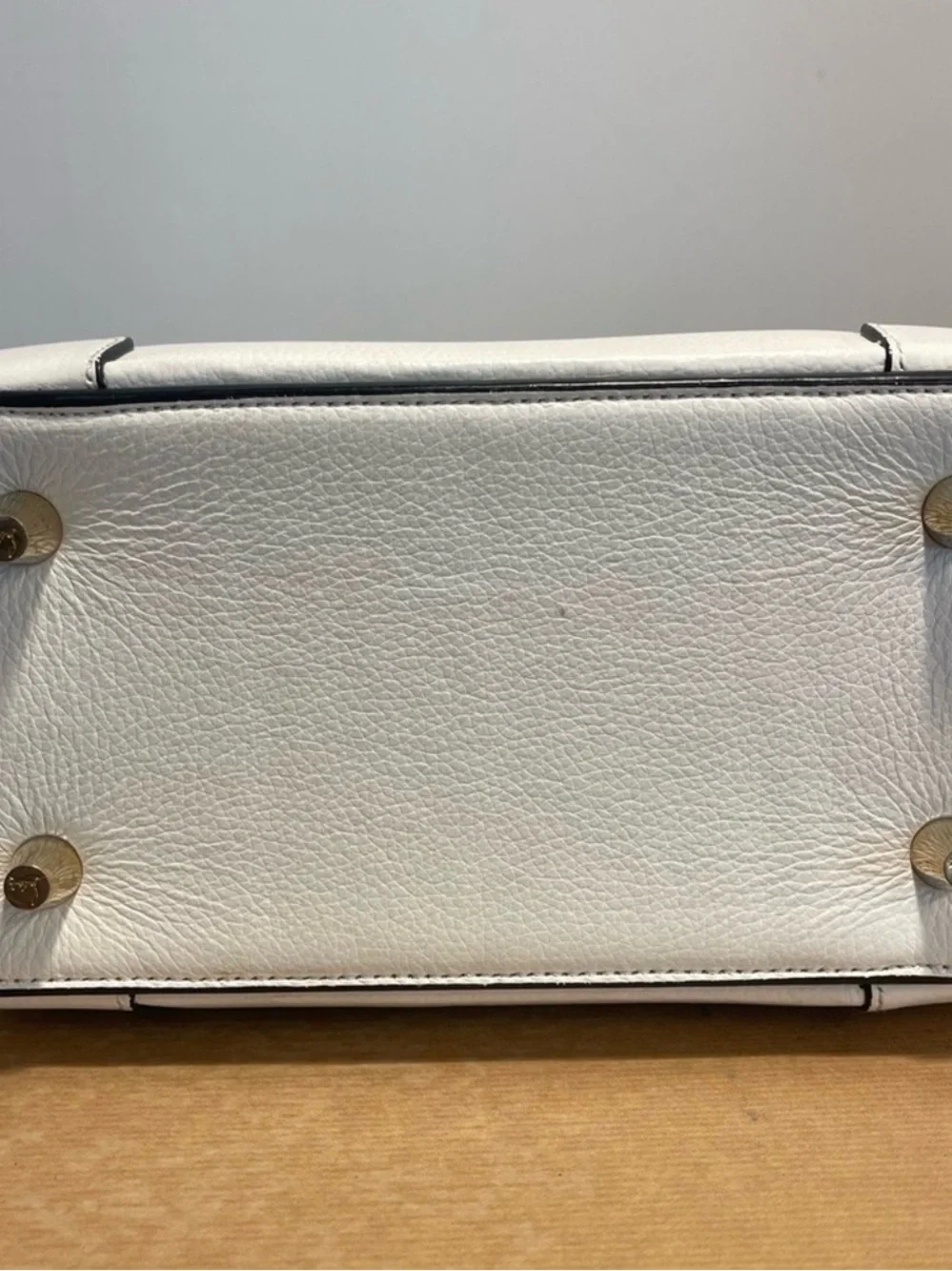 Christian Louboutin White Leather Studded Satchel